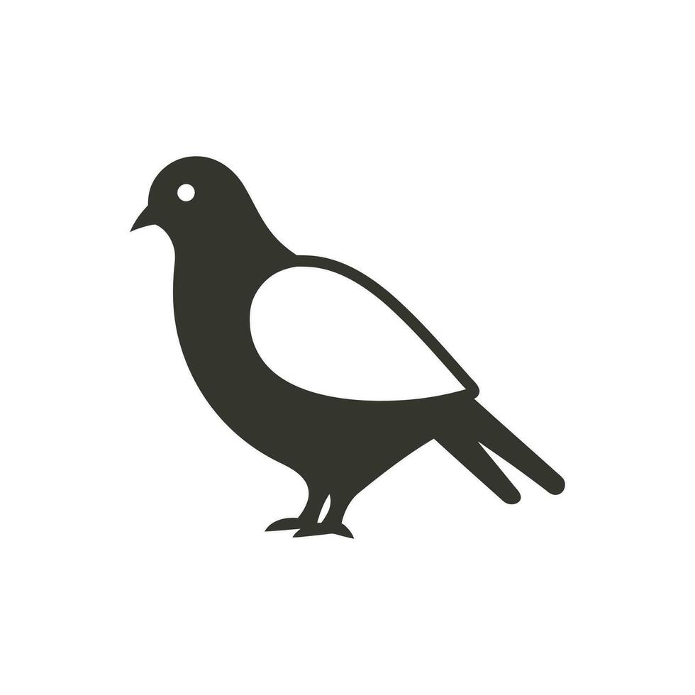 Pigeon Icon on White Background - Simple Vector Illustration