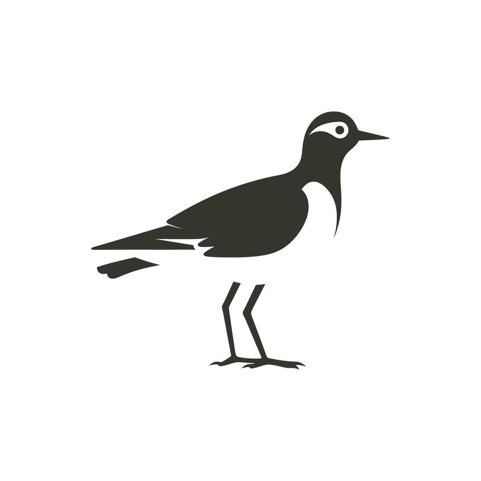 Lapwing bird Icon on White Background - Simple Vector Illustration
