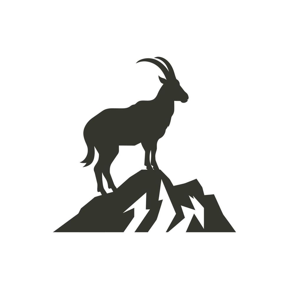 Mountain goat Icon on White Background - Simple Vector Illustration