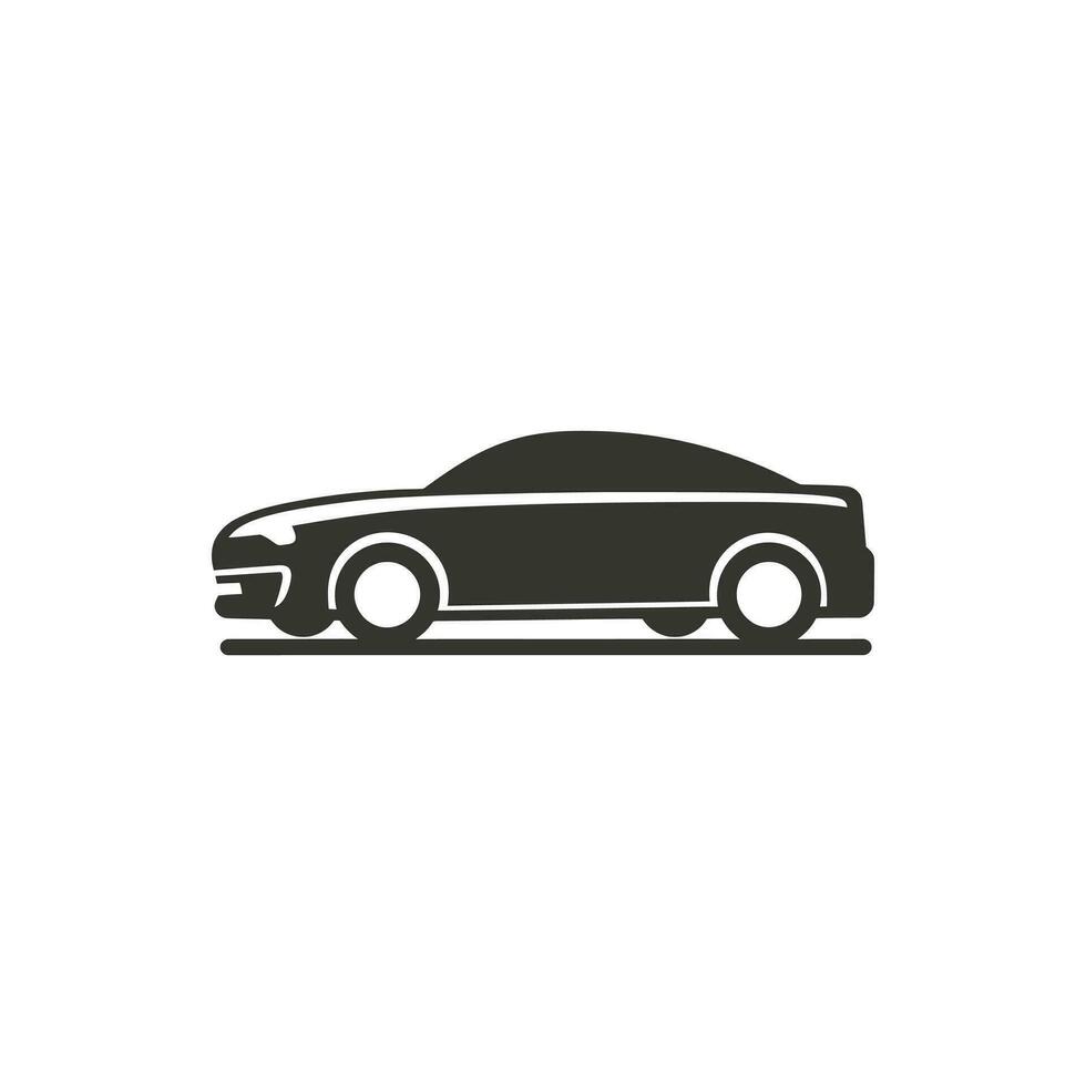 coche conducción icono en blanco antecedentes - sencillo vector ilustración