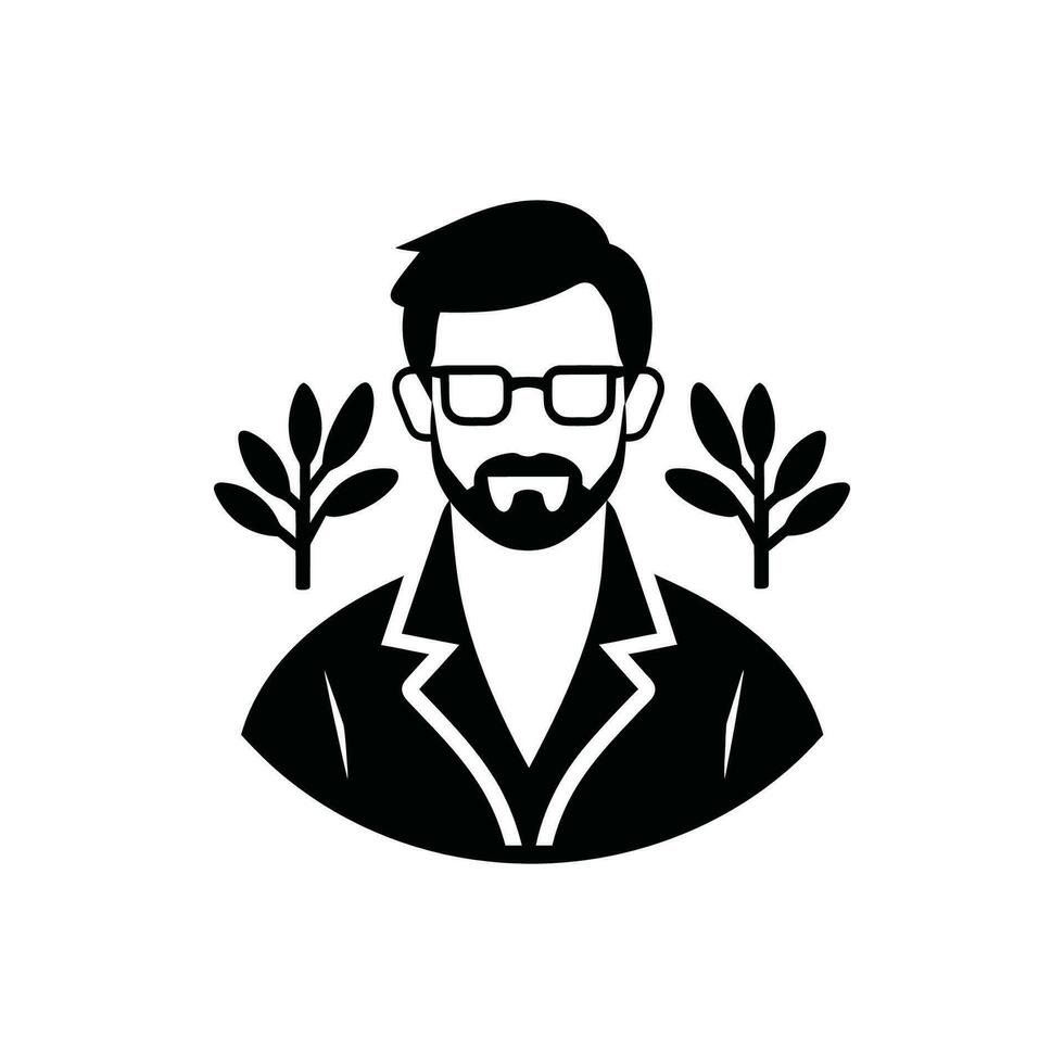 Environmental Scientist Icon on White Background - Simple Vector Illustration