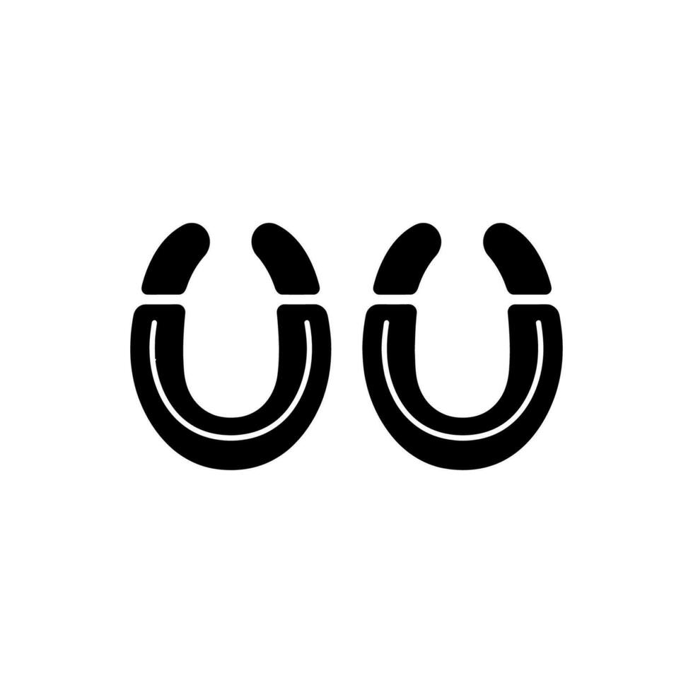 Horseshoes Icon on White Background - Simple Vector Illustration