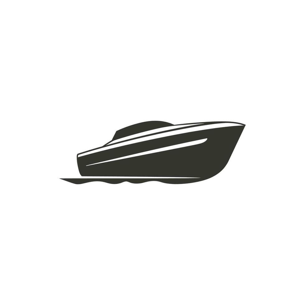 Speed boat Icon on White Background - Simple Vector Illustration