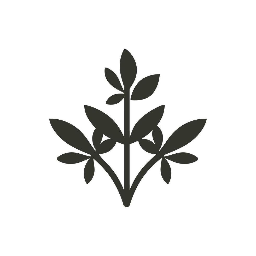 Fresh Herbs Icon on White Background - Simple Vector Illustration