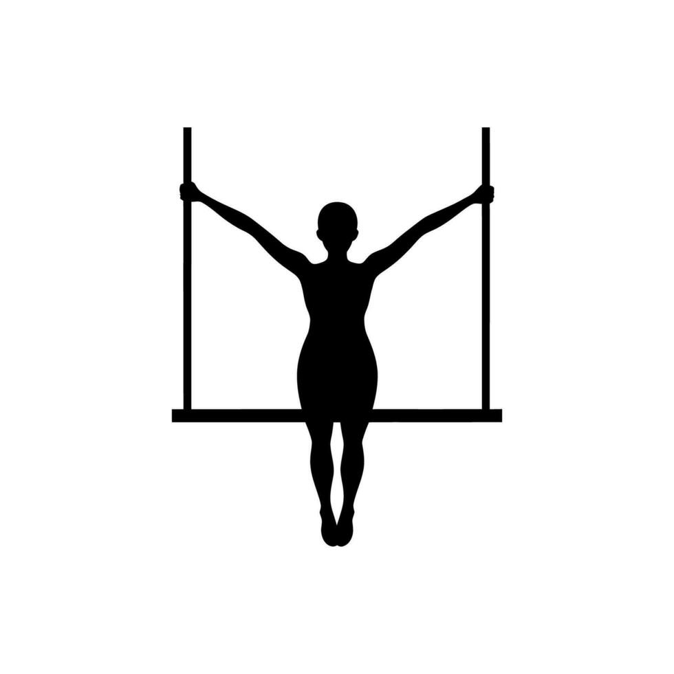 Gymnastics Icon on White Background - Simple Vector Illustration