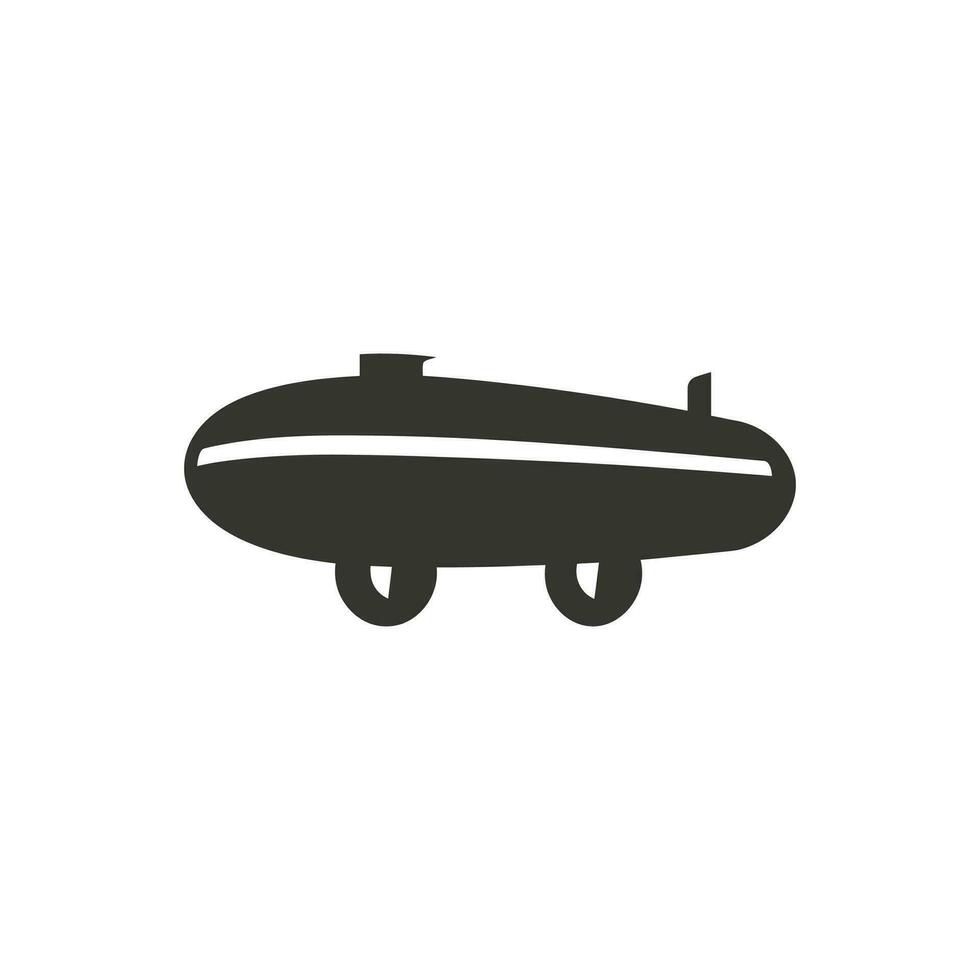 dirigible zepelín icono en blanco antecedentes - sencillo vector ilustración