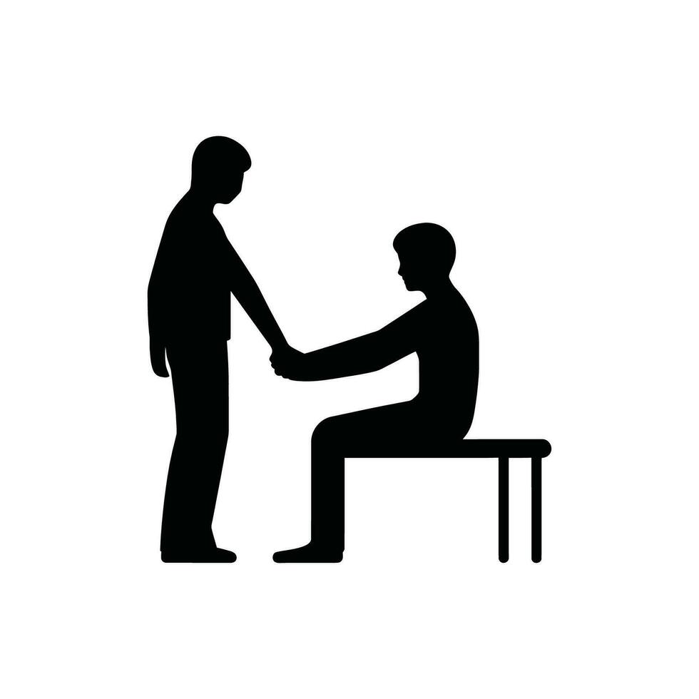 Rehabilitation Icon on White Background - Simple Vector Illustration