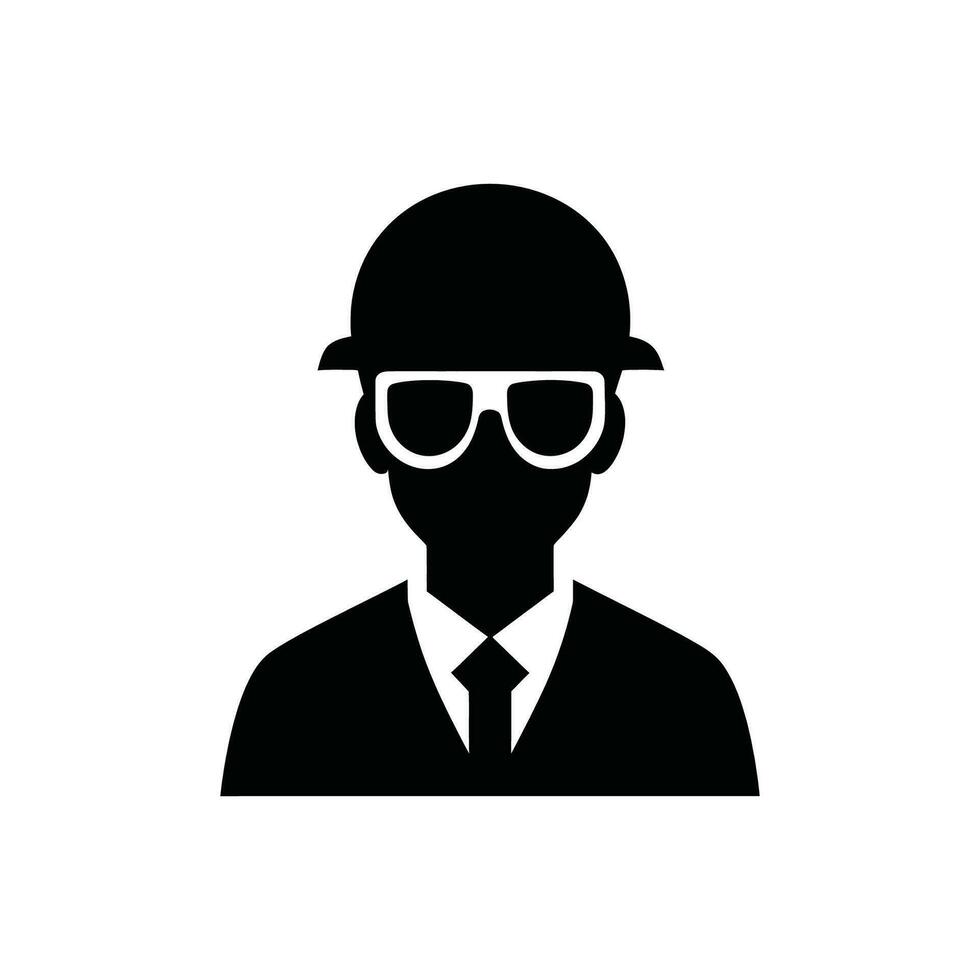 Civil Engineer Icon on White Background - Simple Vector Illustration