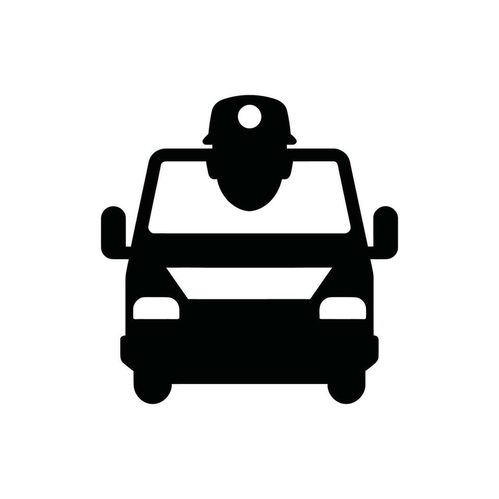 Ambulance Driver Icon on White Background - Simple Vector Illustration