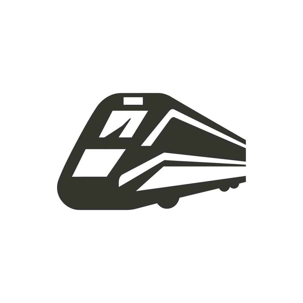 High speed train Icon on White Background - Simple Vector Illustration