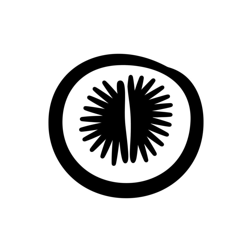 kiwi icono aislado en blanco antecedentes vector