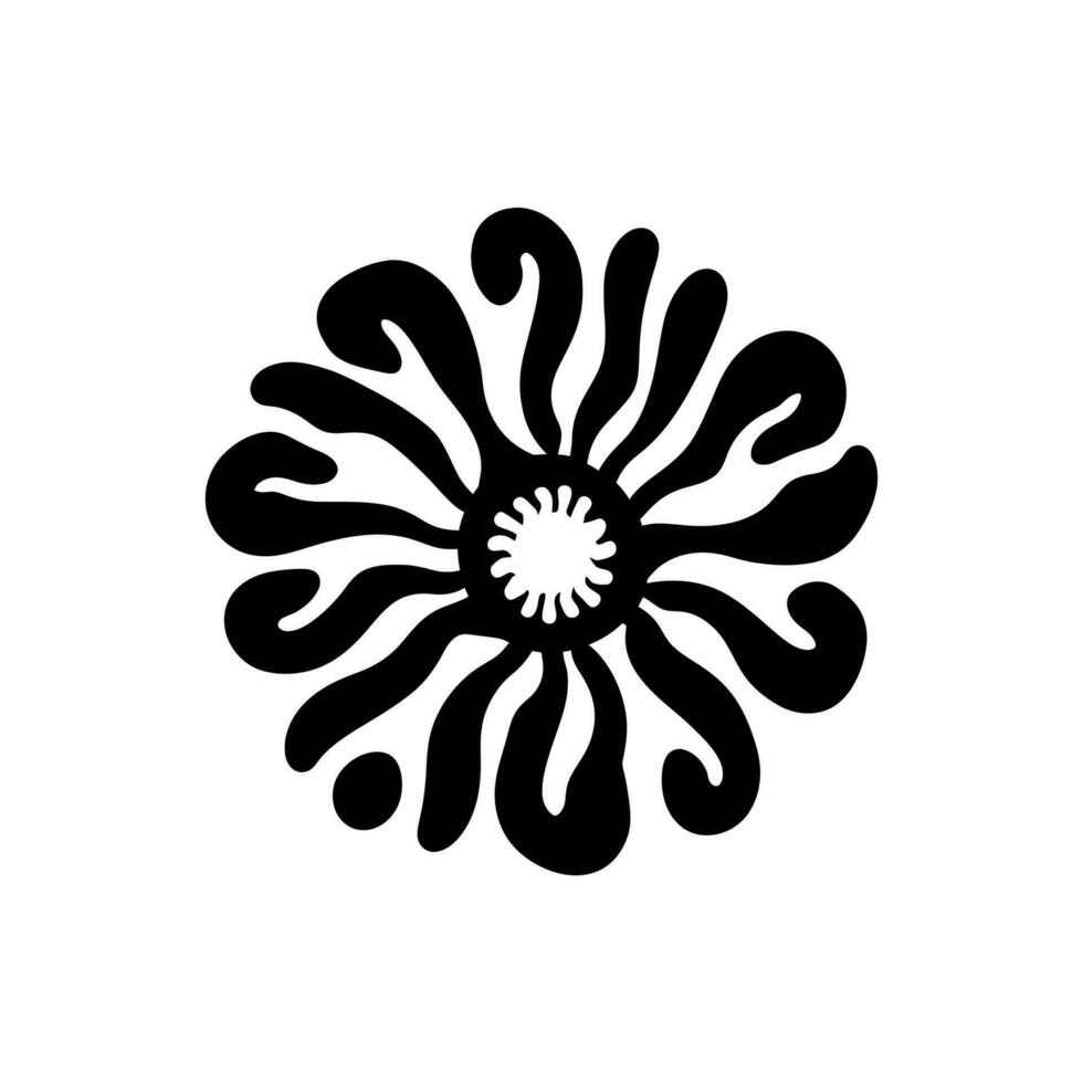 mar anémona icono en blanco antecedentes - sencillo vector ilustración