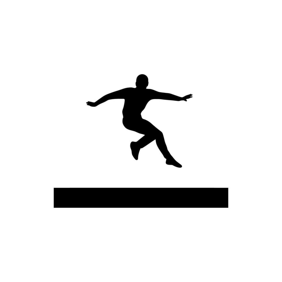 alto saltar icono en blanco antecedentes - sencillo vector ilustración