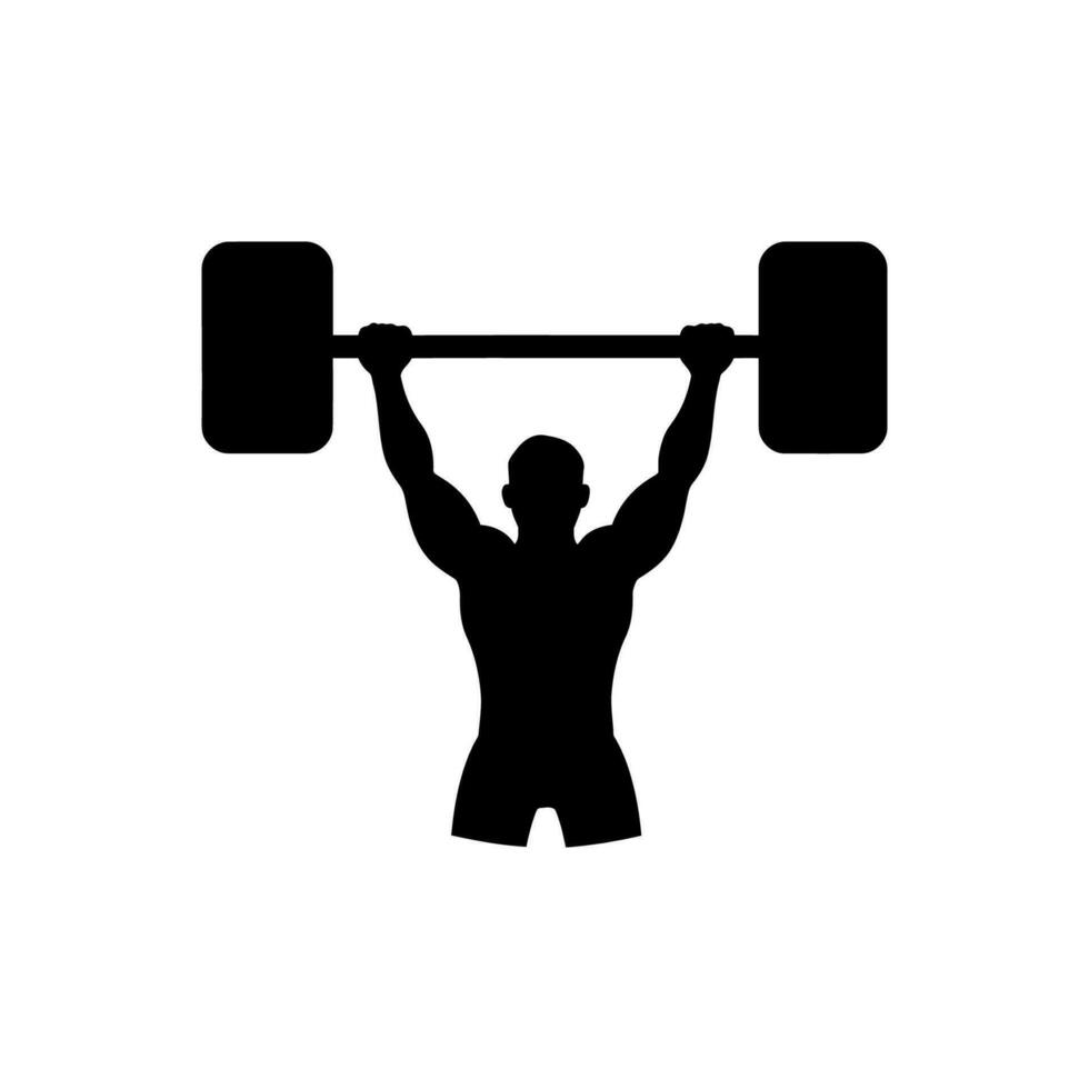 Strength Training Icon on White Background - Simple Vector Illustration