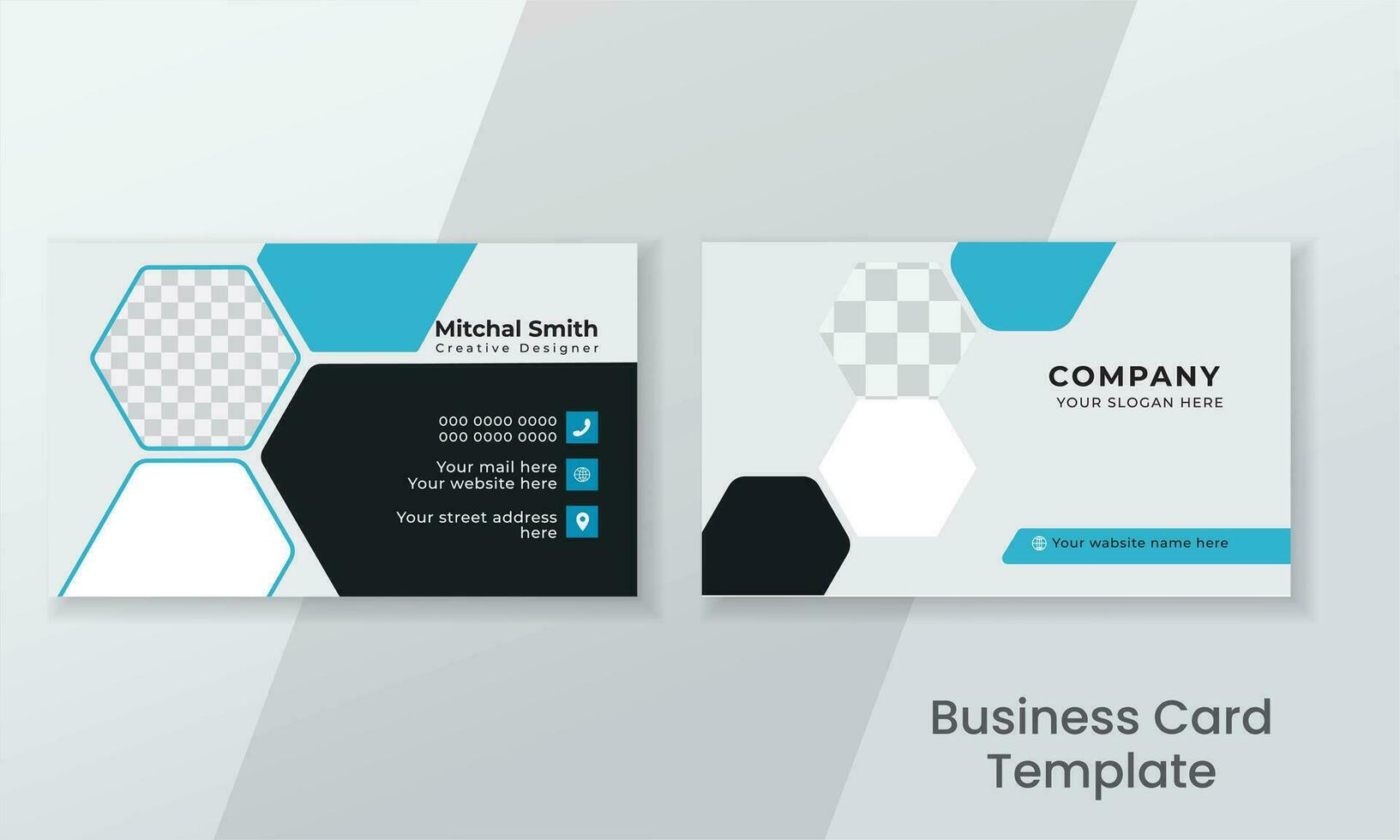 doble de un lado moderno negocio tarjeta diseño.plano diseño vector ilustración. papelería diseño negocio tarjeta modelo.