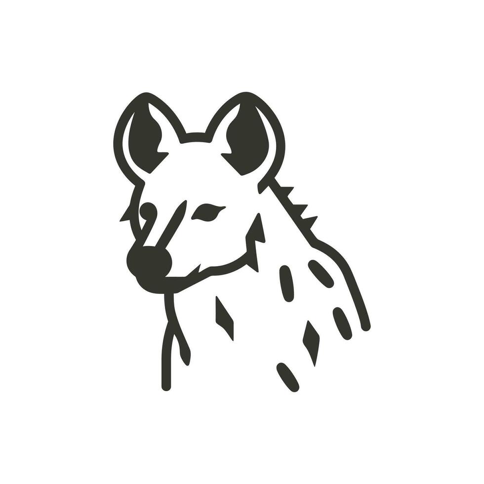 hiena icono en blanco antecedentes - sencillo vector ilustración