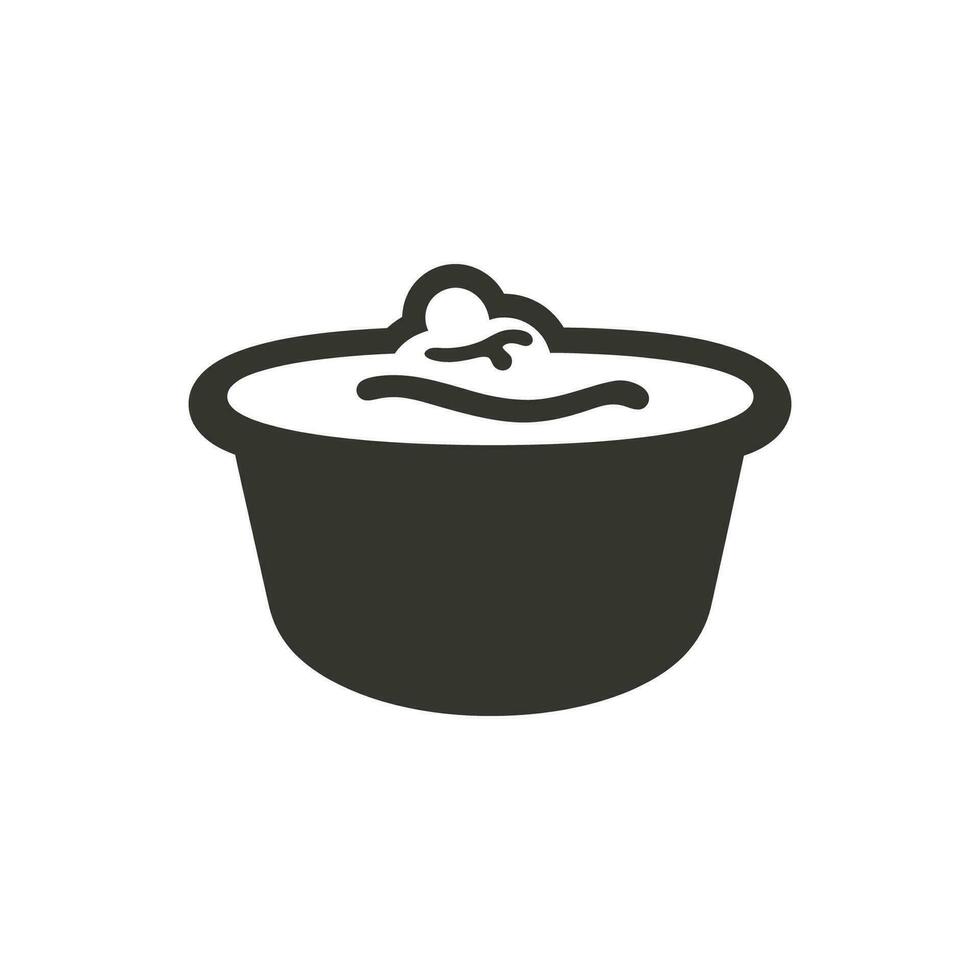 Yogurt Icon on White Background - Simple Vector Illustration