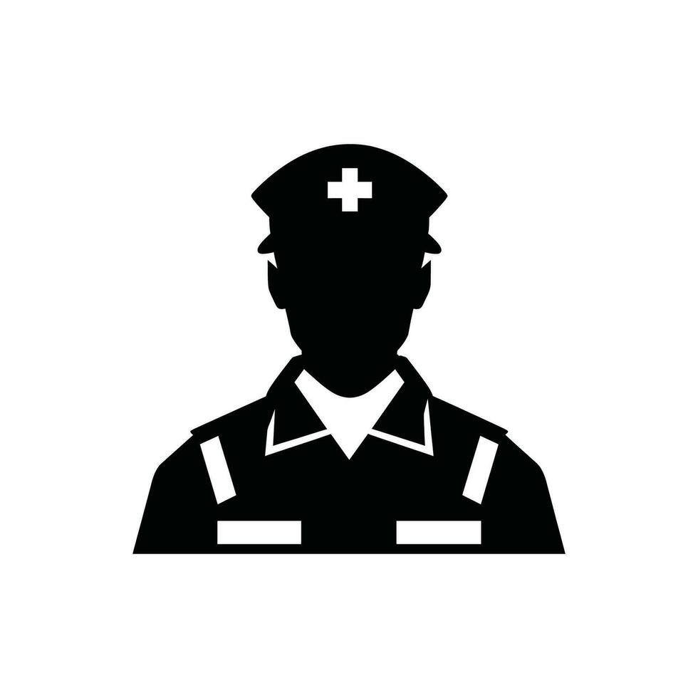 Rescuer Icon on White Background - Simple Vector Illustration