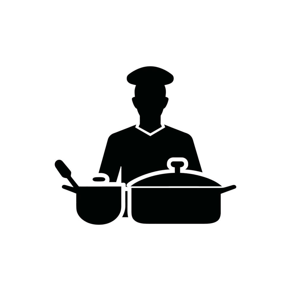 Cocinando icono en blanco antecedentes - sencillo vector ilustración