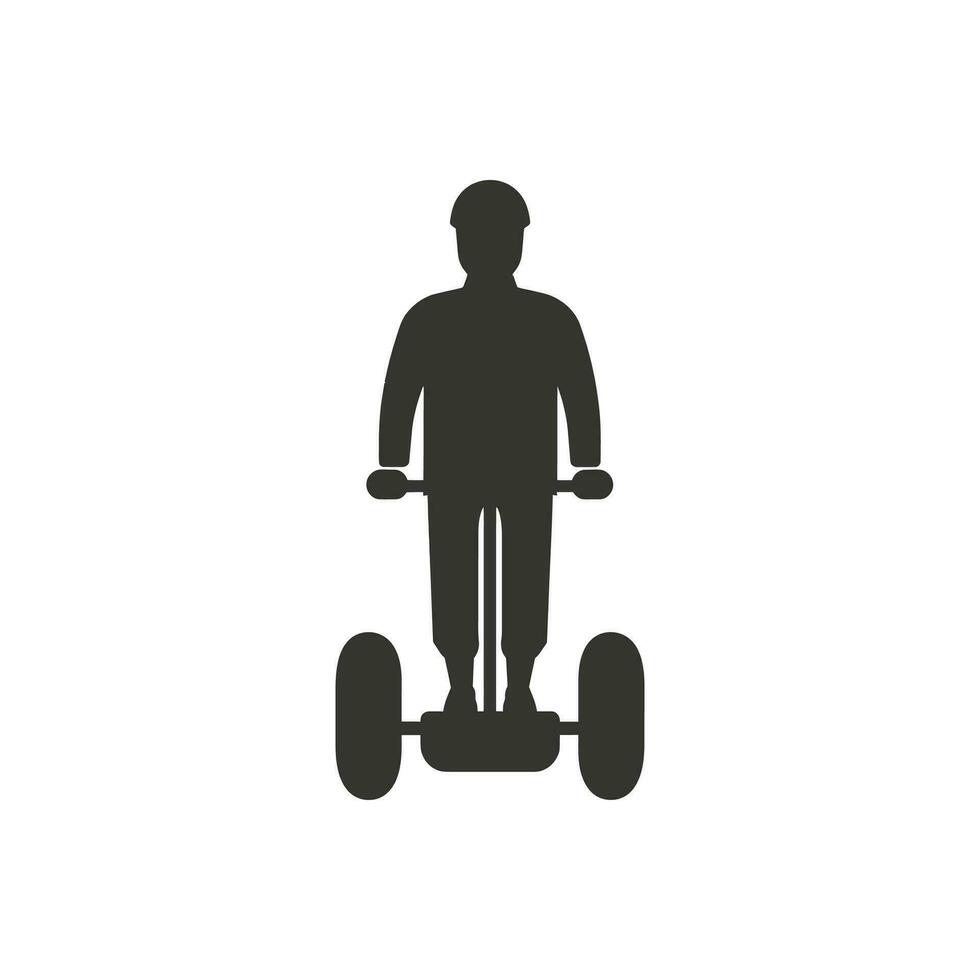 Segway Icon on White Background - Simple Vector Illustration
