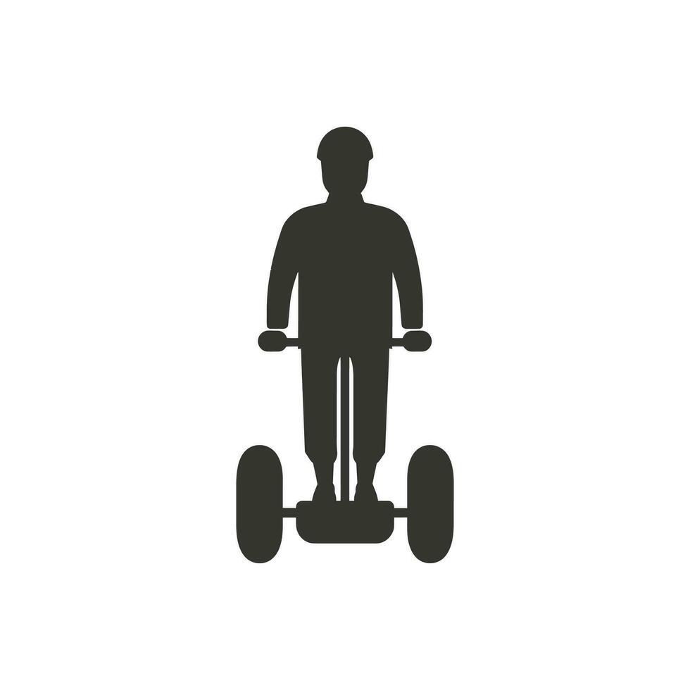 segway icono en blanco antecedentes - sencillo vector ilustración