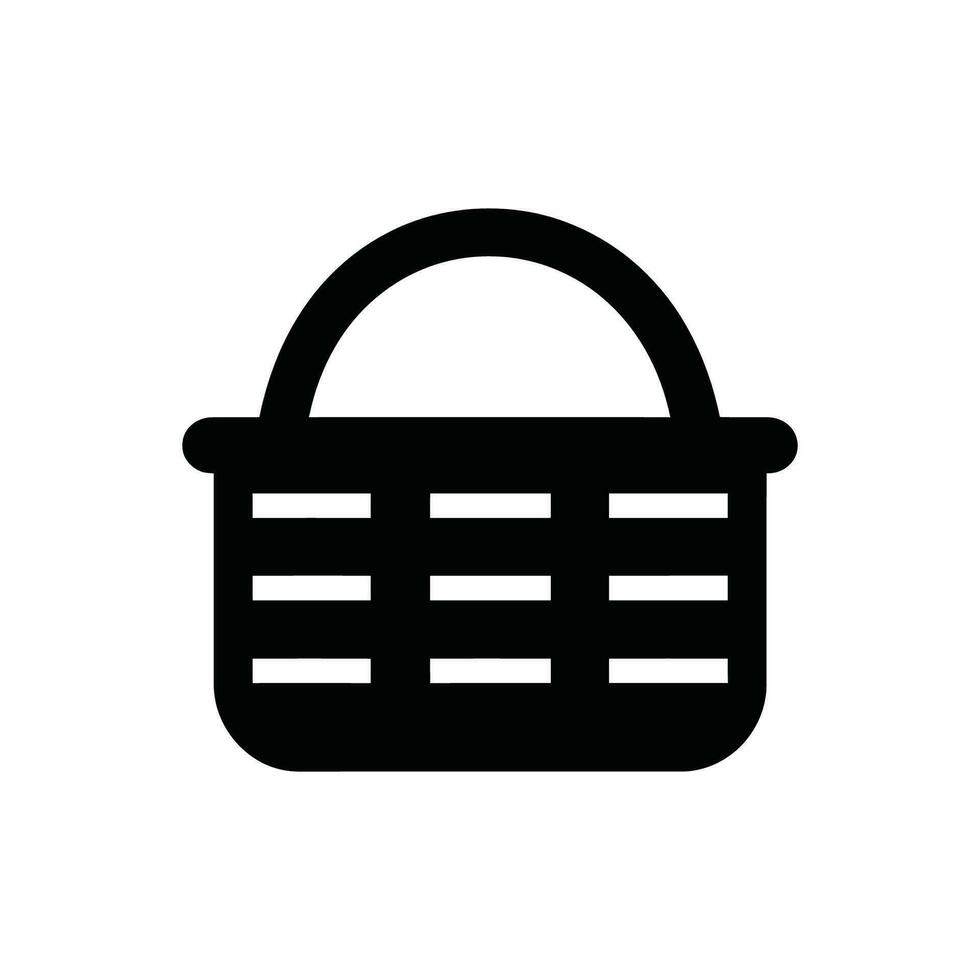 Basket Weaving Icon on White Background - Simple Vector Illustration