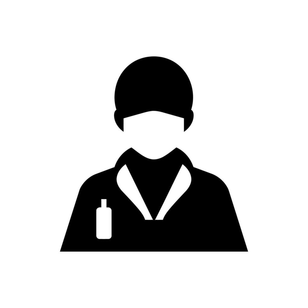 Medication technician icon on white background vector