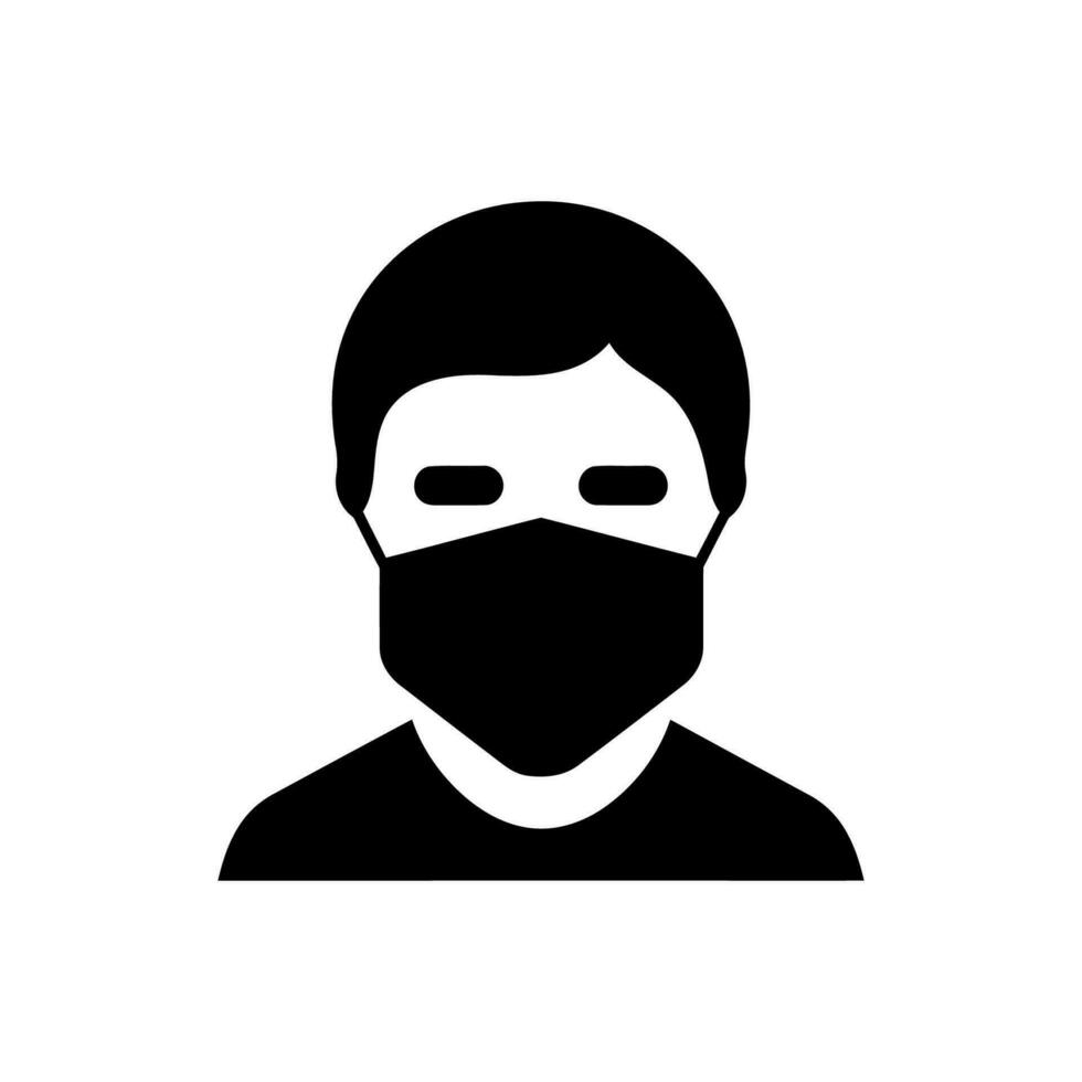 Personal protective equipment icon on white background vector
