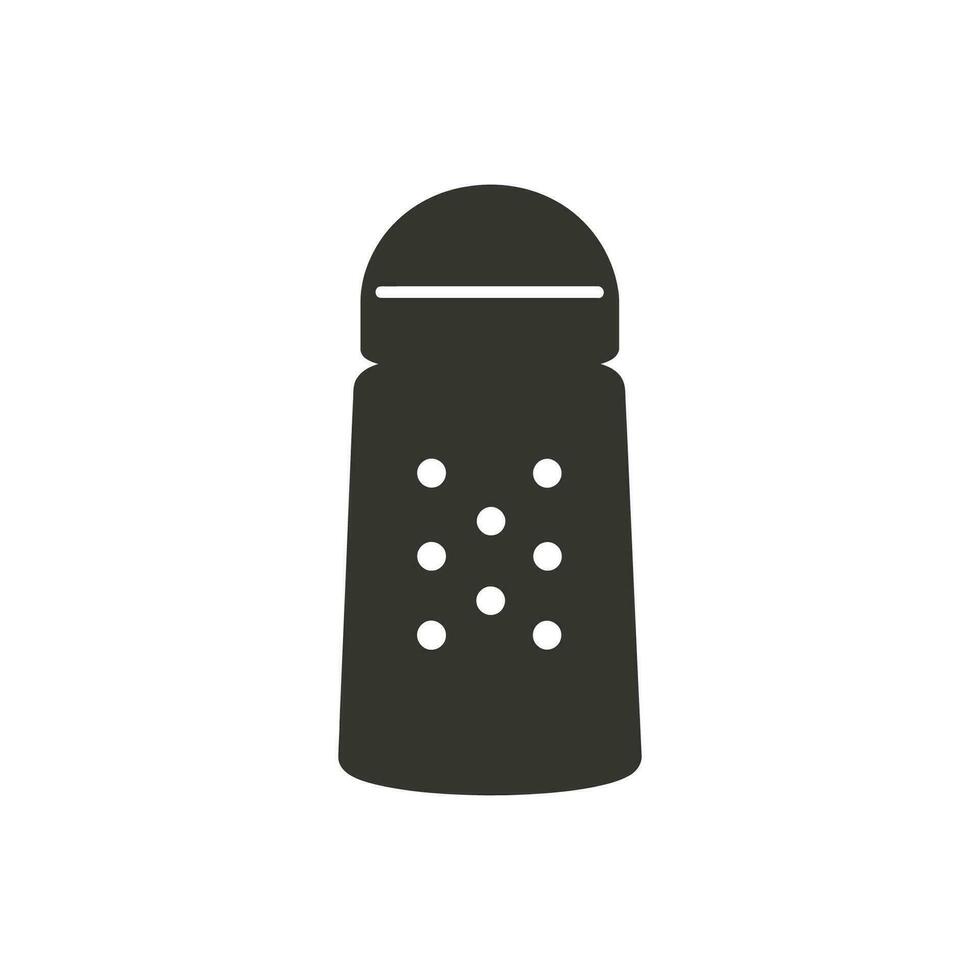 sal y pimienta icono en blanco antecedentes - sencillo vector ilustración
