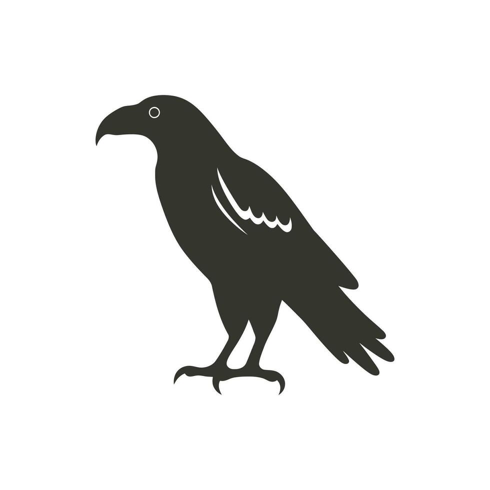 buitre pájaro icono en blanco antecedentes - sencillo vector ilustración