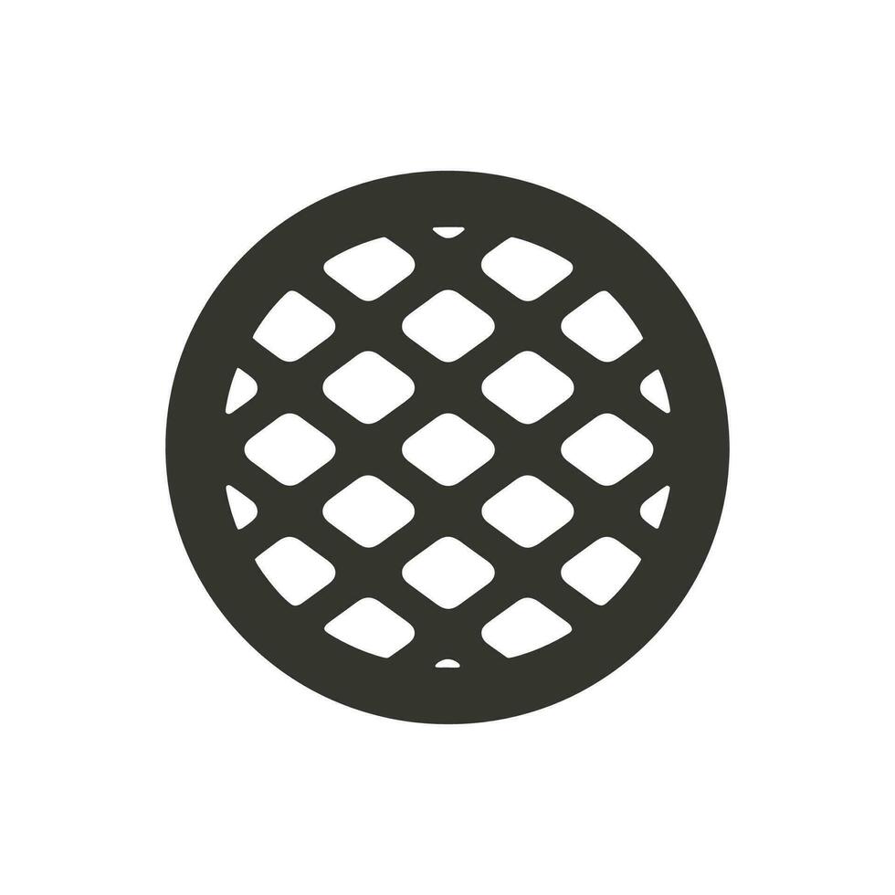 Waffle Icon on White Background - Simple Vector Illustration