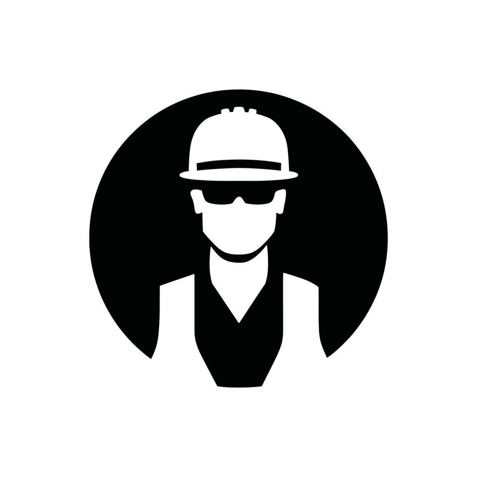 Civil Engineer Icon on White Background - Simple Vector Illustration