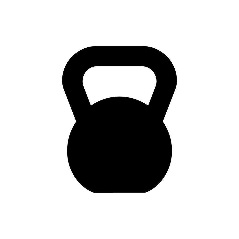 Kettlebell Icon on White Background - Simple Vector Illustration