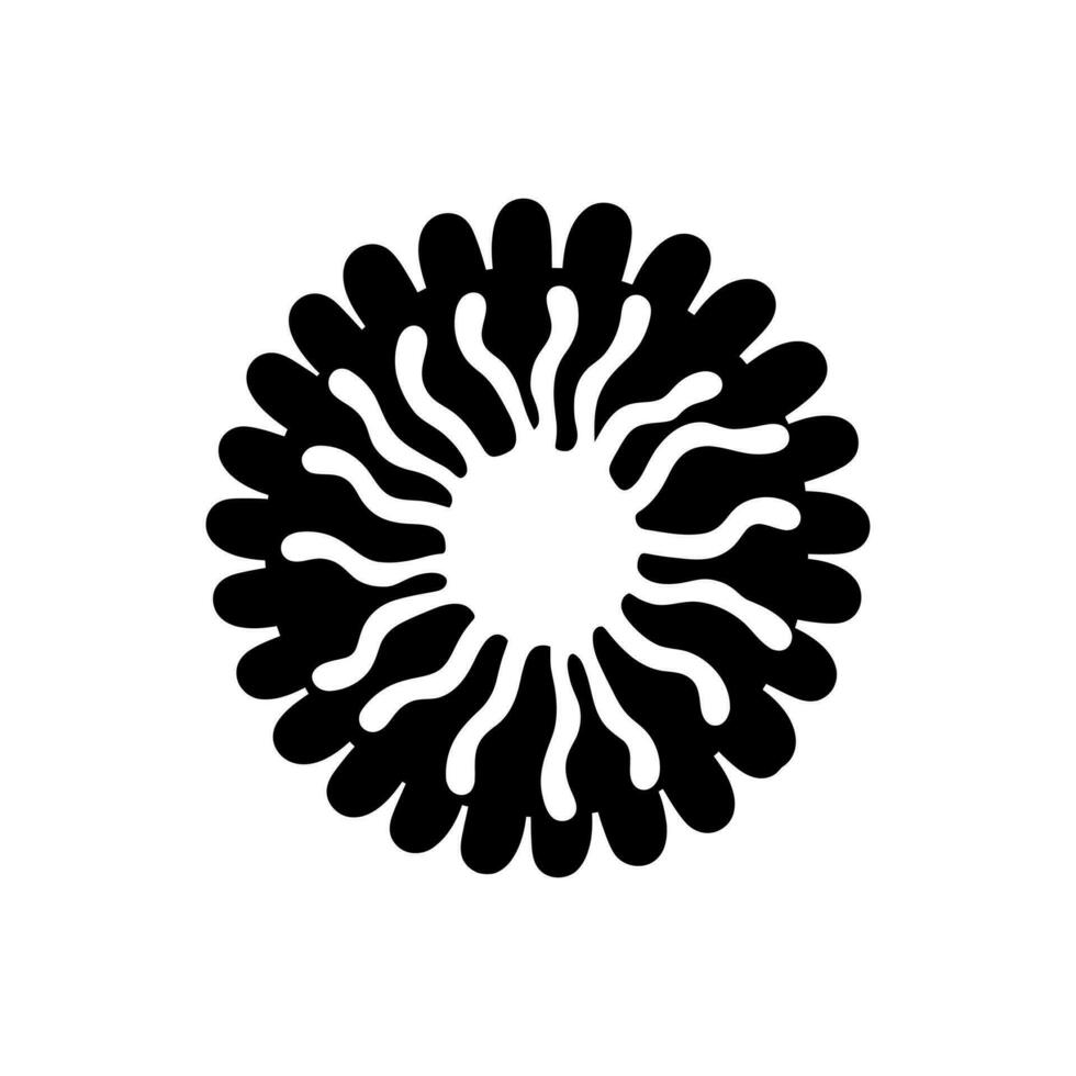 mar anémona icono en blanco antecedentes - sencillo vector ilustración