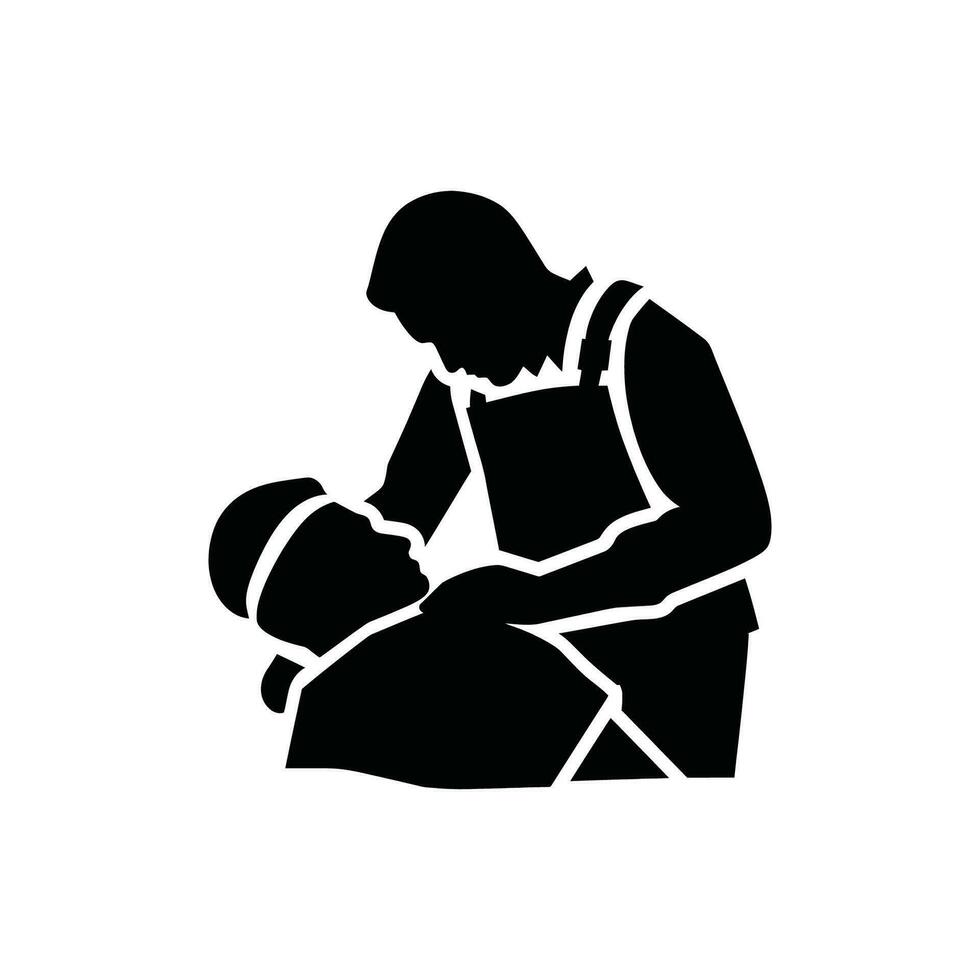 Emergency Medical Technician Icon on White Background - Simple Vector Illustration