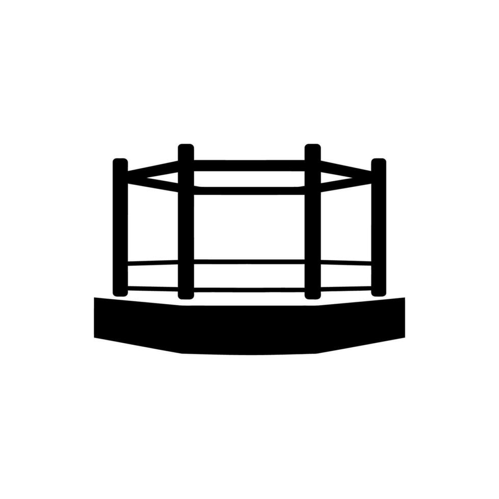 boxeo anillo icono en blanco antecedentes - sencillo vector ilustración