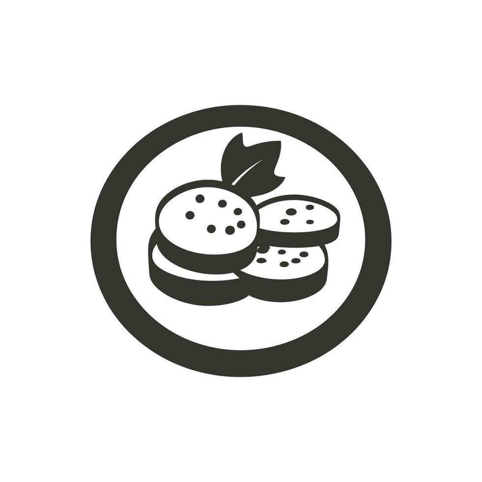 Caprese Salad Icon on White Background - Simple Vector Illustration