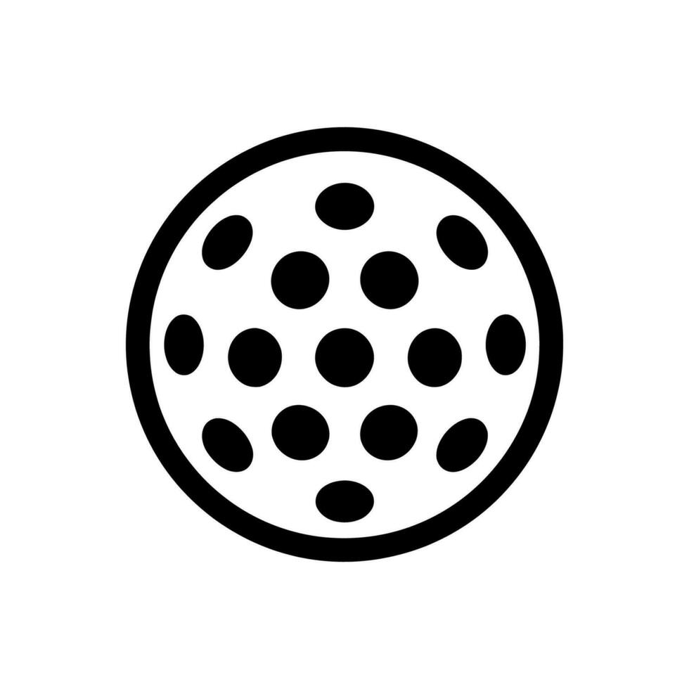 Golf Ball Icon on White Background - Simple Vector Illustration