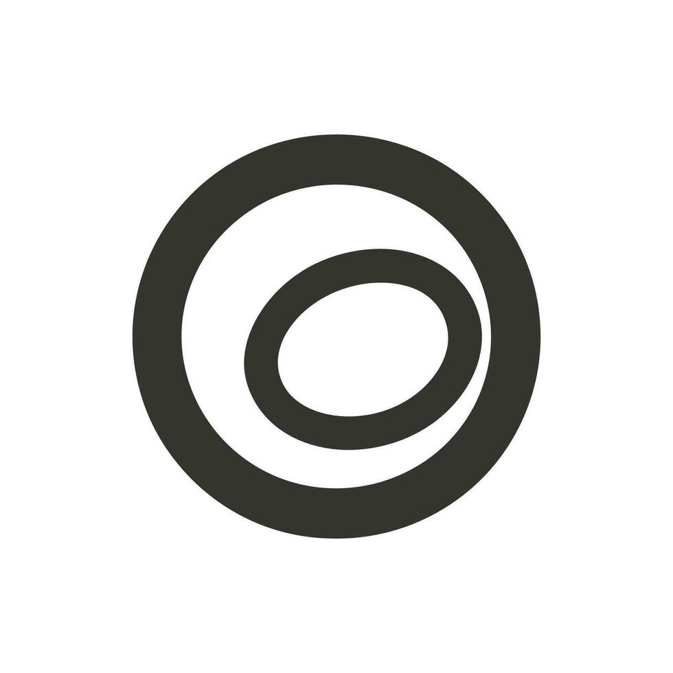Onion Rings Icon on White Background - Simple Vector Illustration