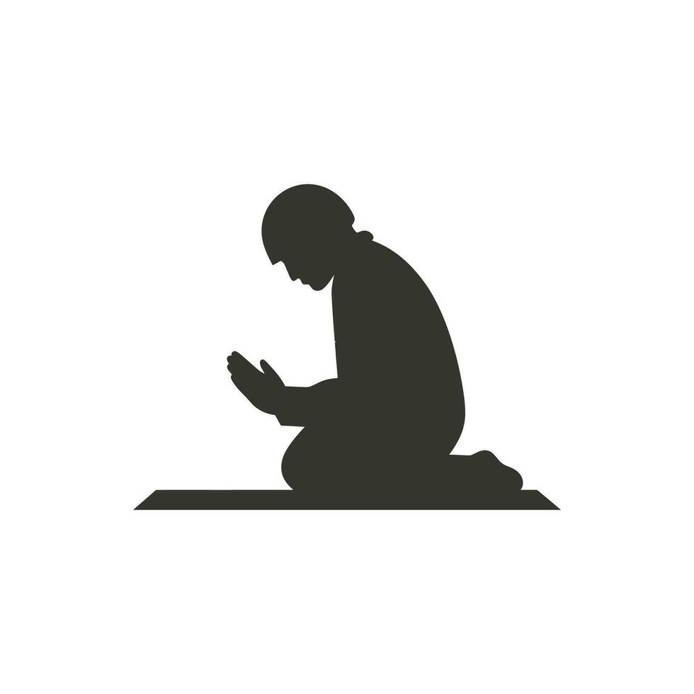Namaz praying icon - Simple Vector Illustration
