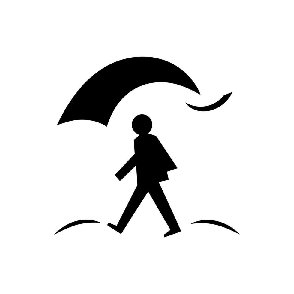 Windy Conditions Icon on White Background - Simple Vector Illustration