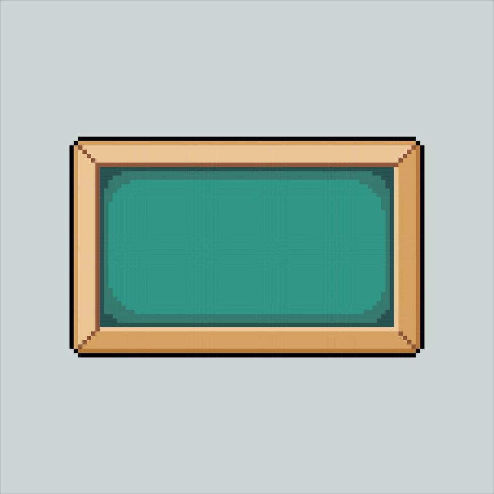 Pixel art illustration Chalkboard. Pixelated Whiteboard. Chalkboard whiteboard pixelated for the pixel art game and icon for website and video game. old school retro. vector