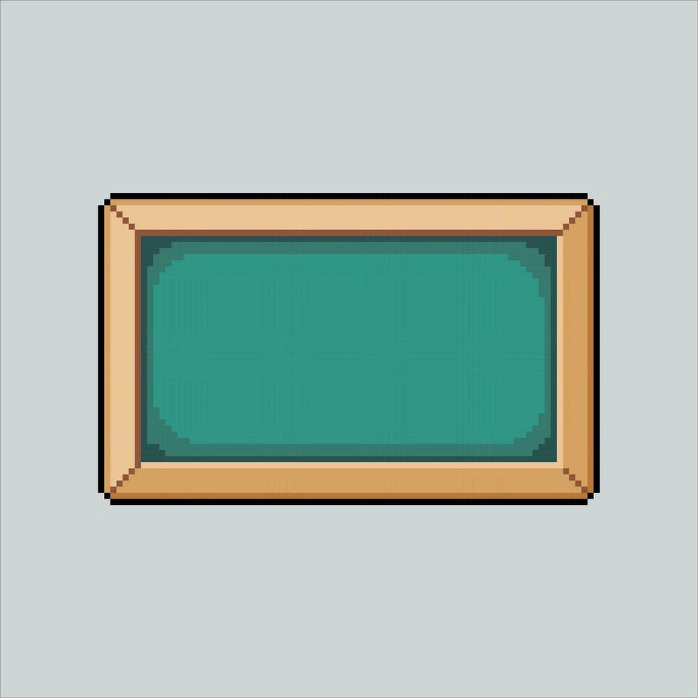 píxel Arte ilustración pizarra pixelado pizarron. pizarra pizarron pixelado para el píxel Arte juego y icono para sitio web y vídeo juego. antiguo colegio retro vector