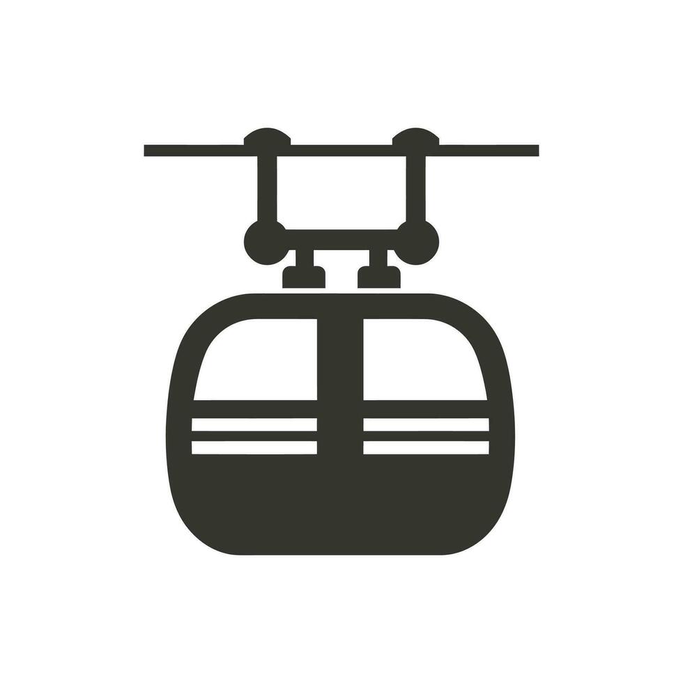 Cable car Icon on White Background - Simple Vector Illustration