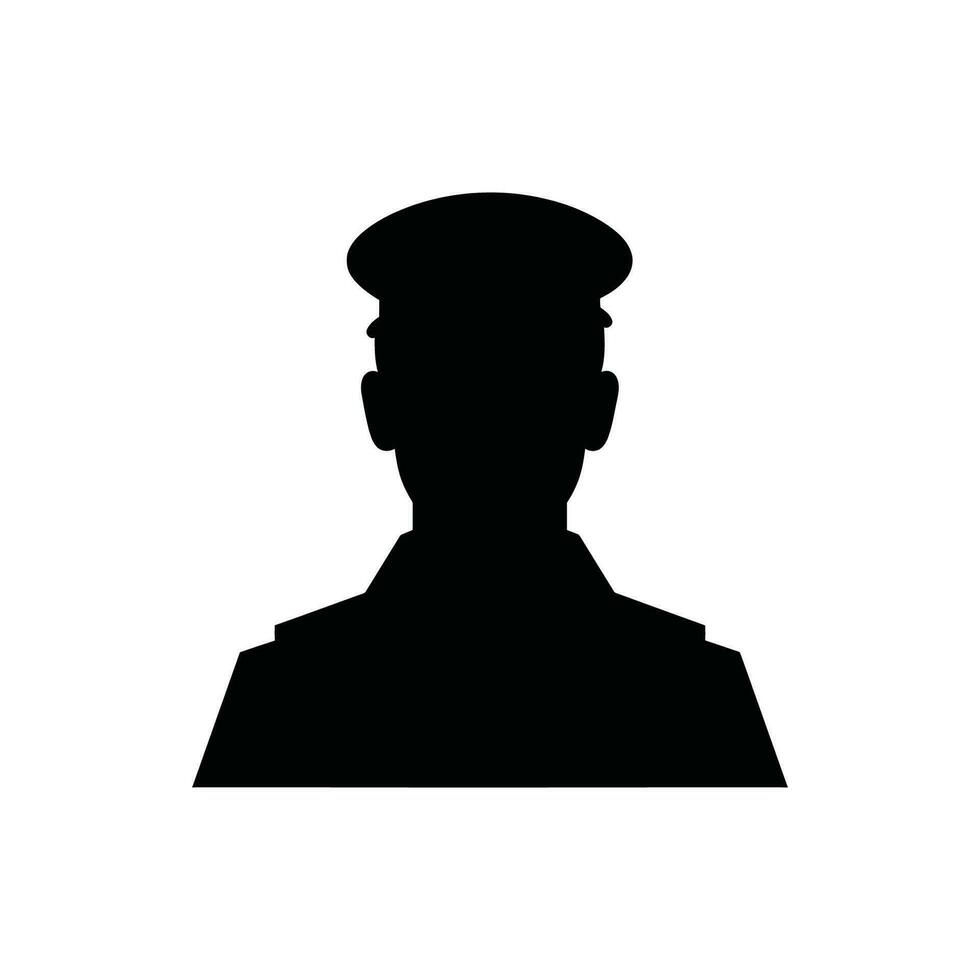 militar personal icono en blanco antecedentes - sencillo vector ilustración