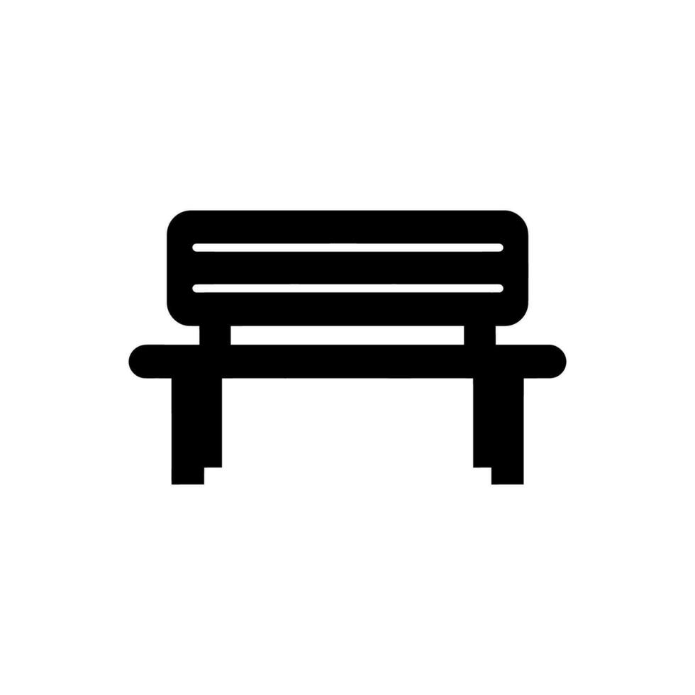 Player's Bench Icon on White Background - Simple Vector Illustration