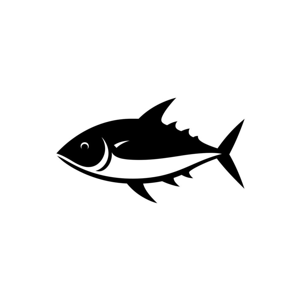 Tuna fish Icon on White Background - Simple Vector Illustration