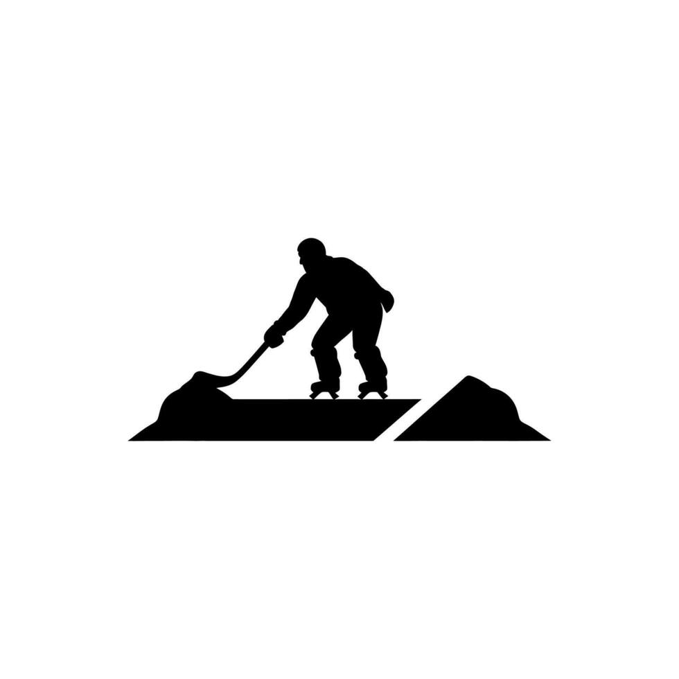 Ice rink icon - Simple Vector Illustration