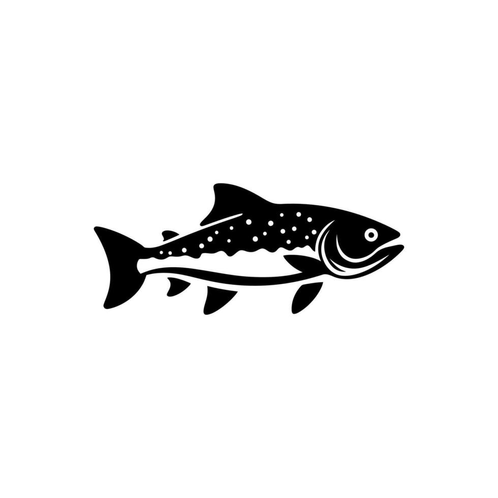 trucha pescado icono en blanco antecedentes - sencillo vector ilustración