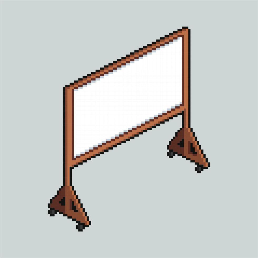 Pixel art illustration Chalkboard. Pixelated Whiteboard. Chalkboard whiteboard pixelated for the pixel art game and icon for website and video game. old school retro. vector